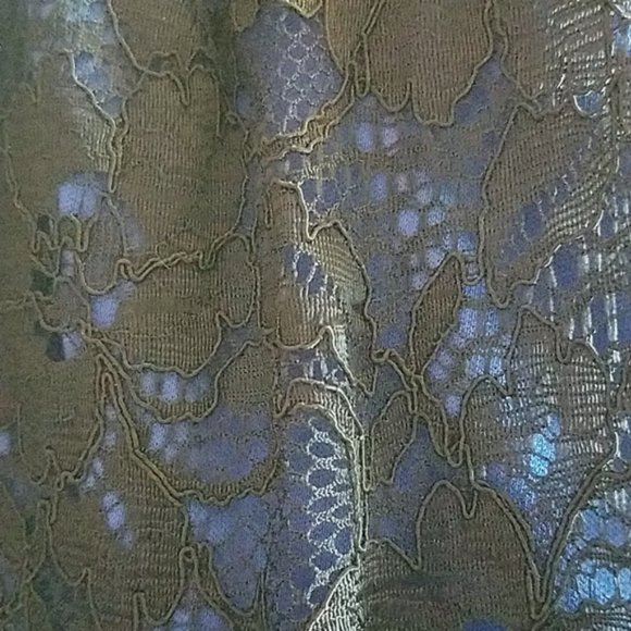 NWOT Black&Blue Lace Strapless Dress By Speechless - Picture 11 of 16